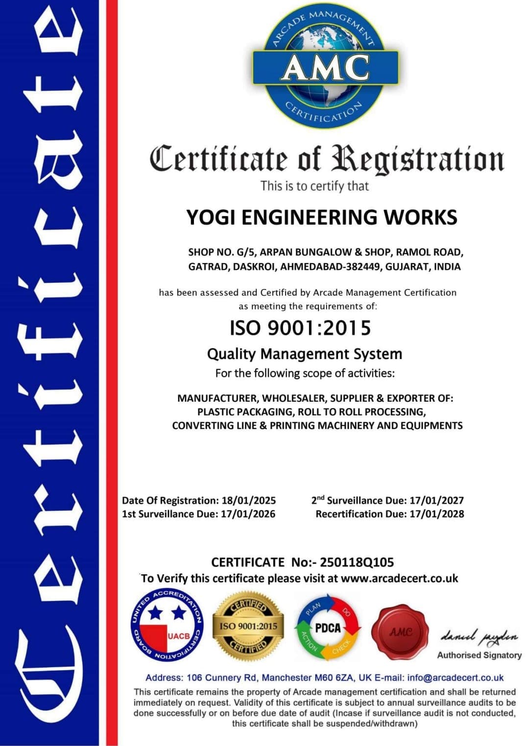 ISO Certificate